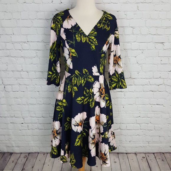 Anthropologie Dresses & Skirts - Anthropologie Eva Franco V-Neck Long Sleeve Blue M